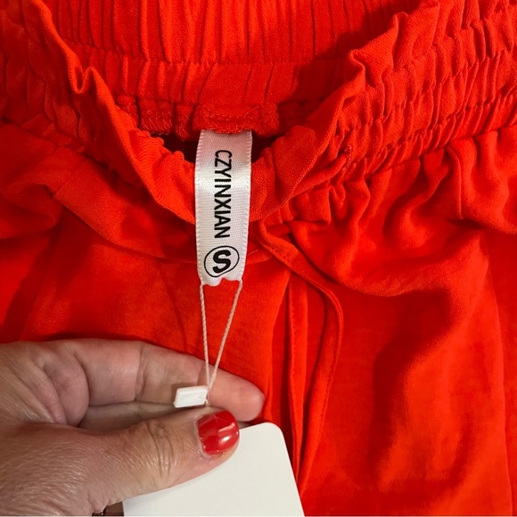 C & Z Dress Shorts Bright Orange/Red Size Small, NWT - Picture 5 of 9